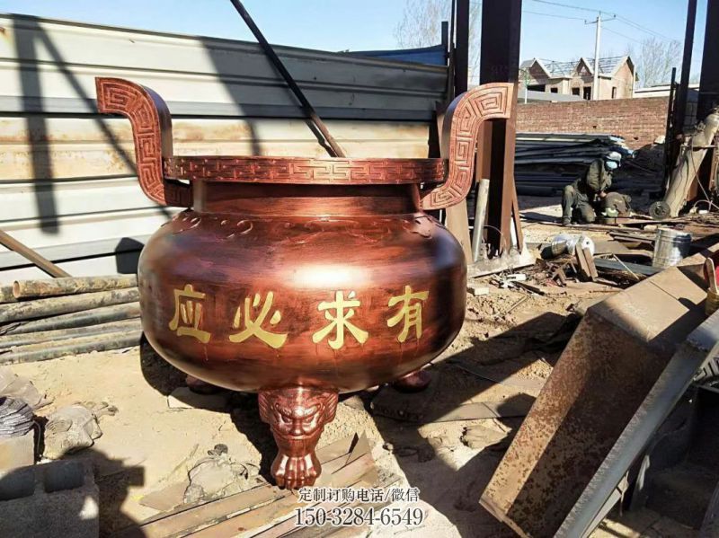 寺庙三足炉雕塑 寺庙三足炉雕塑