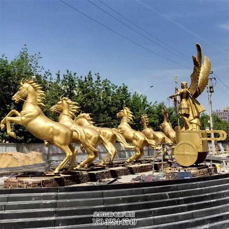 广场八马奔腾雕塑,动物摆件,群马铜雕 广场八马奔腾雕塑,动物摆件,群马铜雕