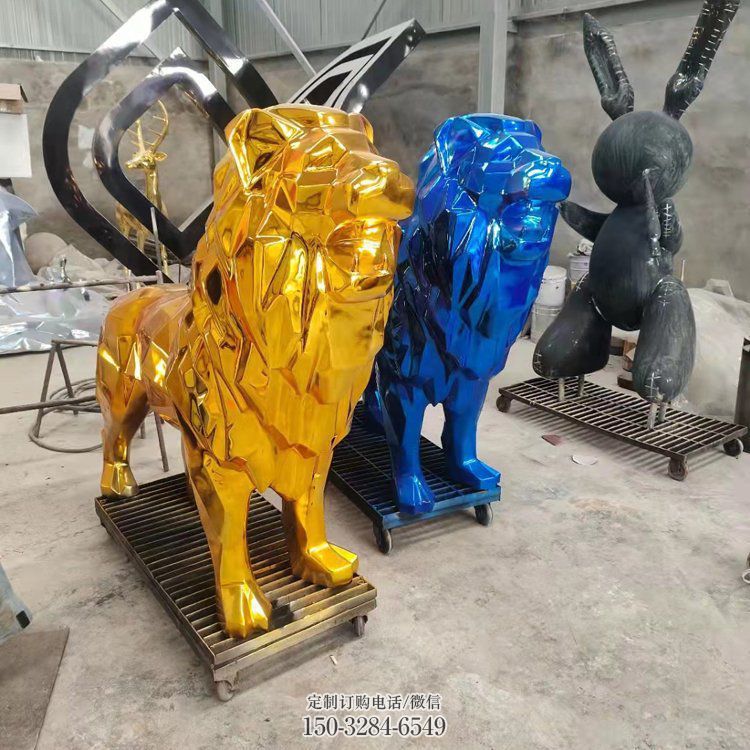 电镀狮子雕塑精选,美陈雕塑,锻造不锈钢狮子雕塑通用 电镀狮子雕塑精选,美陈雕塑,锻造不锈钢狮子雕塑通用