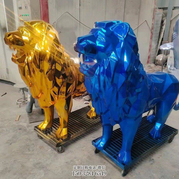 景观狮子雕塑供应,花园小品,酒店不锈钢狮子雕塑展品 景观狮子雕塑供应,花园小品,酒店不锈钢狮子雕塑展品