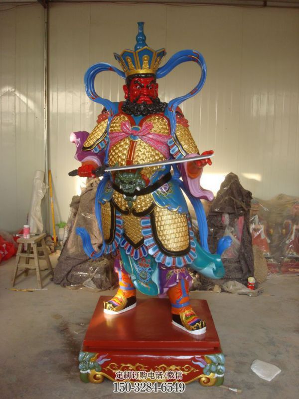 寺庙四大天王神像生产，鎏金效果，家用四大天王神像厂