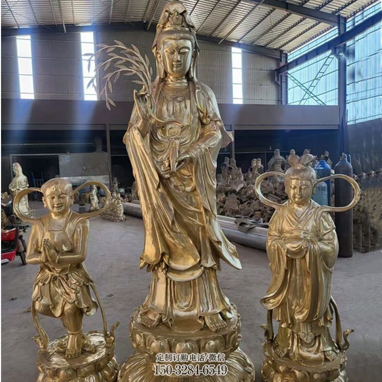 户外观音佛像工厂,彩绘工艺,大型观音铜佛像加工 户外观音佛像工厂,彩绘工艺,大型观音铜佛像加工