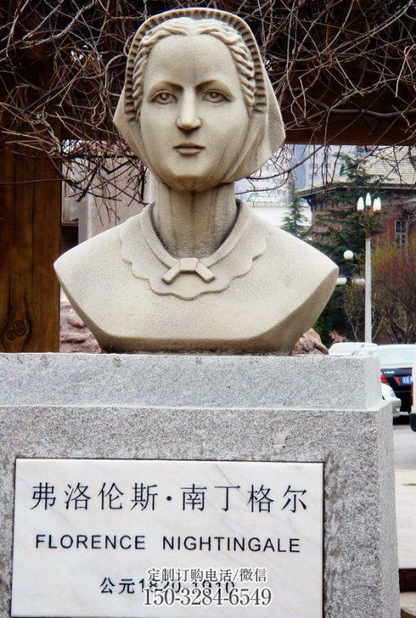 烤漆南丁格尔雕塑 铸铜名人雕塑 室内胸像雕塑 烤漆南丁格尔雕塑 铸铜名人雕塑 室内胸像雕塑